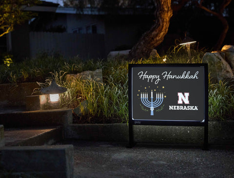 Nebraska Happy Hanukkah Yardsy Sign yard sign