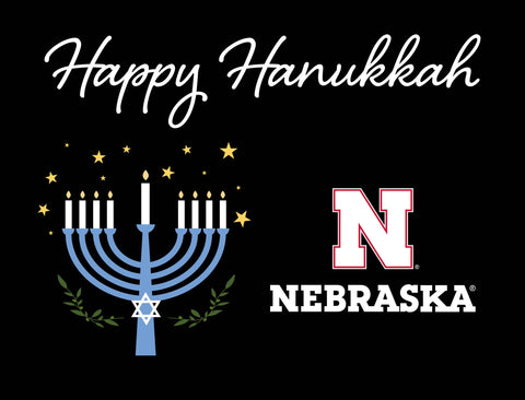 Nebraska Happy Hanukkah Yardsy Sign yard sign
