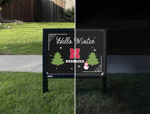 Nebraska Hello Winter Yardsy Sign yard sign