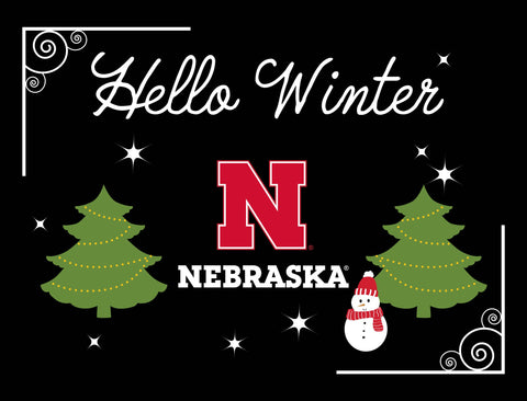 Nebraska Hello Winter Yardsy Sign yard sign