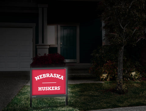 Nebraska Huskers Red Yardsy Sign Front Door