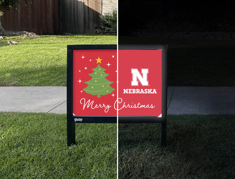 Nebraska Merry Christmas Yardsy Sign yard sign