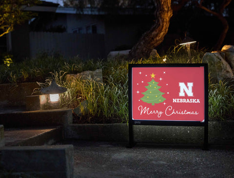 Nebraska Merry Christmas Yardsy Sign yard sign