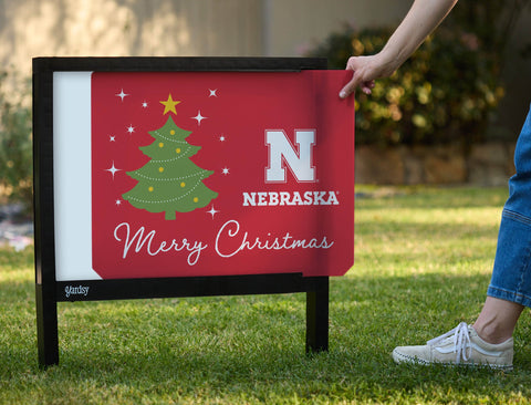 Nebraska Merry Christmas Yardsy Sign yard sign