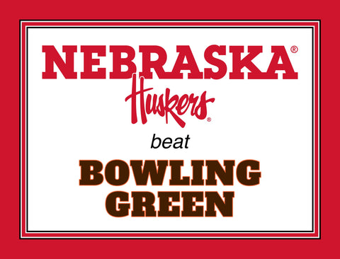 Nebraska V Bowling Green Yardsy Sign yard sign