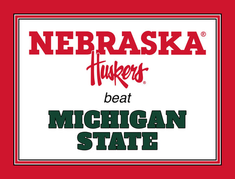 Nebraska V Michigan State Yardsy Sign yard sign