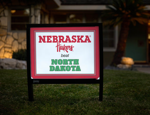 Nebraska V North Dakota Yardsy Sign yard sign