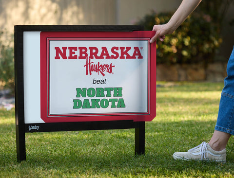 Nebraska V North Dakota Yardsy Sign yard sign