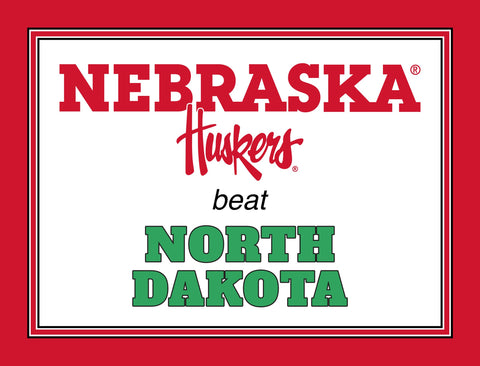 Nebraska V North Dakota Yardsy Sign yard sign