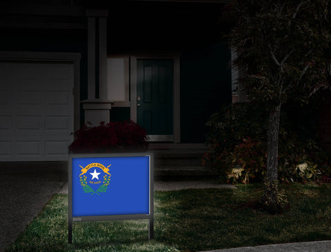 Nevada Flag Yardsy Sign Front Door