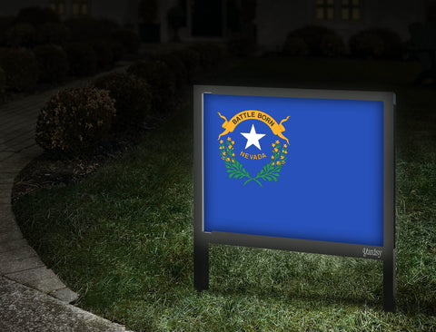 Nevada Flag Yardsy Sign Walkway