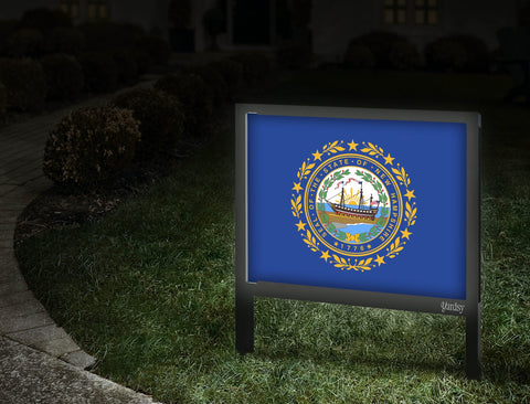 New Hampshire Flag Yardsy Sign Walkway