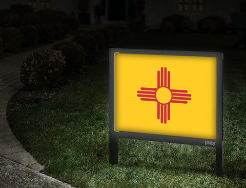 New Mexico Flag Yardsy Sign Walkway