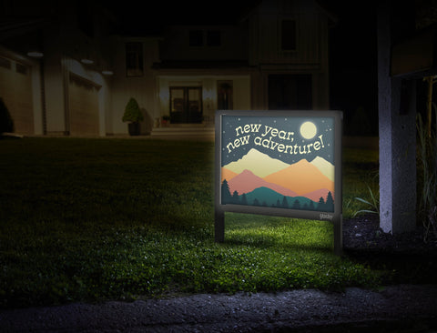 New Year New Adventure Yard Sign Mailbox