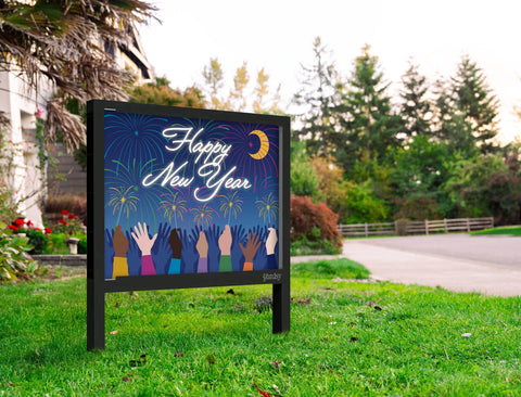 New Years Eve Gathering Yard Sign Yard