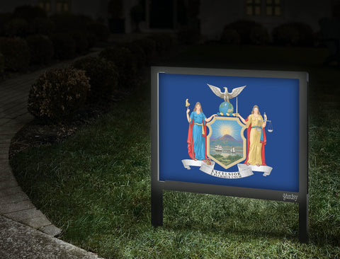 New York Flag Yardsy Sign Walkway