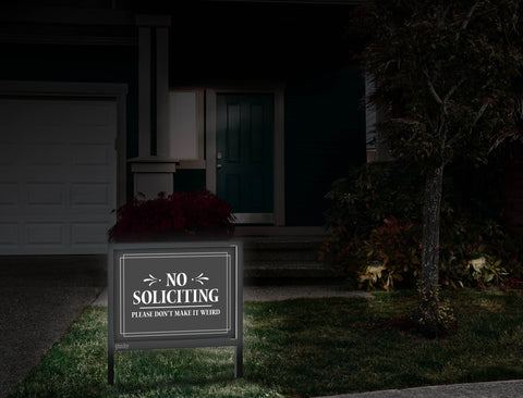 No Solicitating Yardsy Sign Front Door