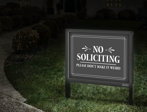 No Solicitating Yardsy Sign Walkway