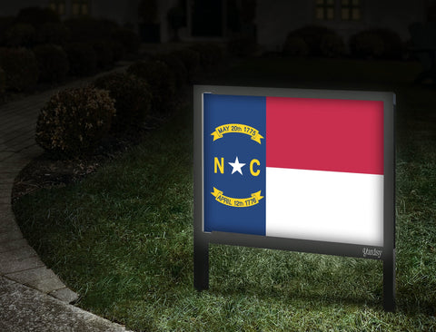 North Carolina Flag Yardsy Sign Walkway
