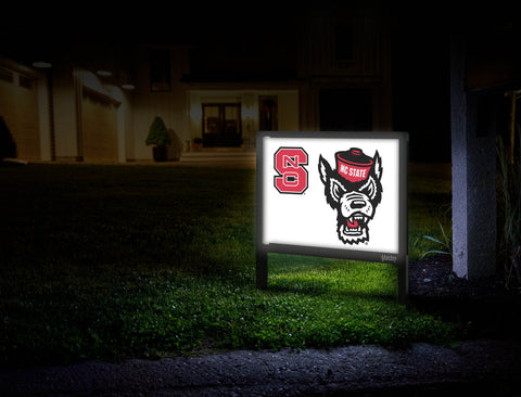 NCS Wolfpack White Yardsy Sign