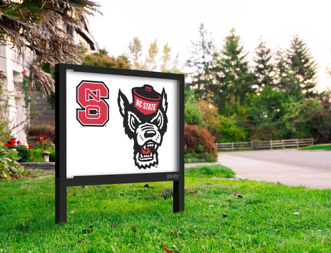 NCS Wolfpack White Yardsy Sign