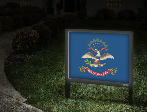 North Dakota Flag Yardsy Sign Walkway