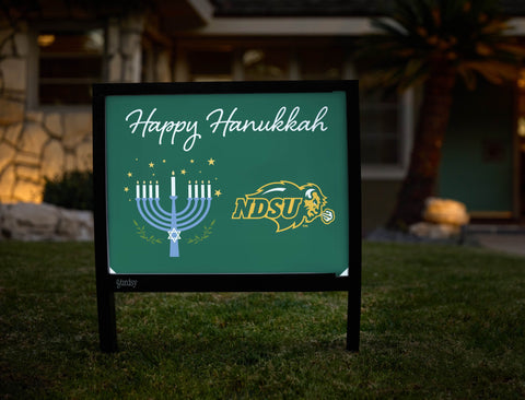 North Dakota Happy Hanukkah Yardsy Sign yard sign