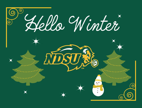 North Dakota Hello Winter Yardsy Sign yard sign