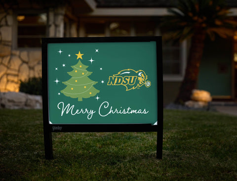 North Dakota Merry Christmas Yardsy Sign yard sign