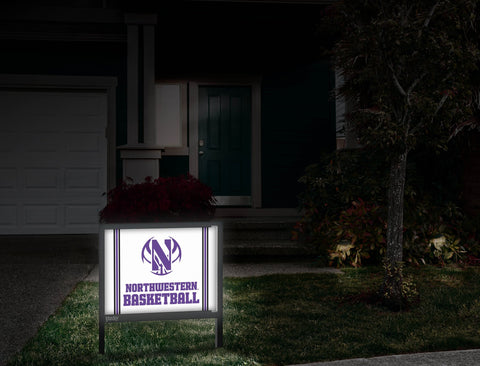Northwestern Basketball White Yardsy Sign