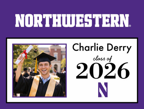 Northwestern Graduate Custom Yardsy Sign yard sign