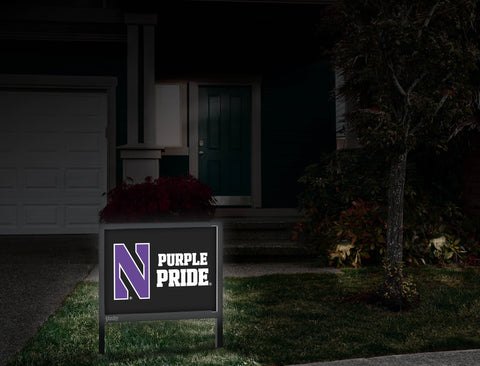 Northwestern N Purple Pride Black Yardsy Sign