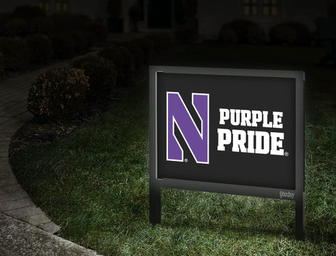 Northwestern N Purple Pride Black Yardsy Sign