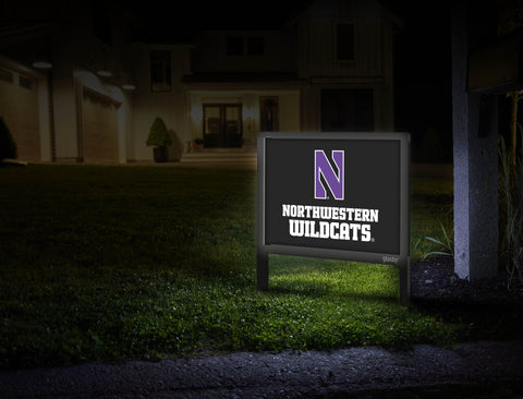 Northwestern N Wildcats Black Yardsy Sign