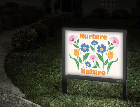 Nurture Nature Yardsy Sign Walkway