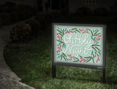 Oh Holy Night Yardsy Sign Walkway