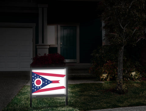 Ohio Flag Yardsy Sign Front Door