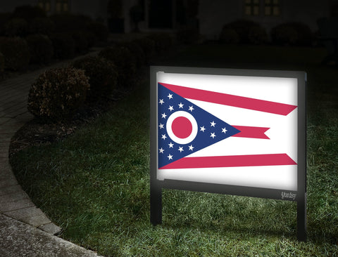 Ohio Flag Yardsy Sign Walkway