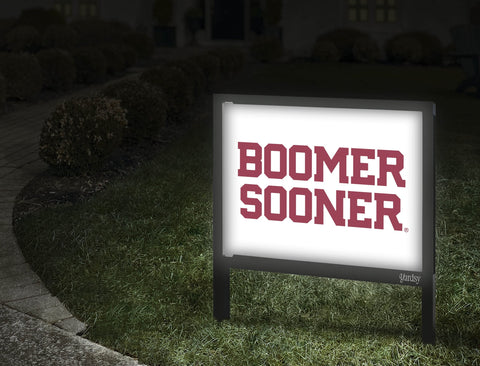 Oklahoma Boomer Sooner Wordmark White Walkway