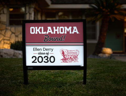 Oklahoma College Bound Custom Yardsy Sign yard sign