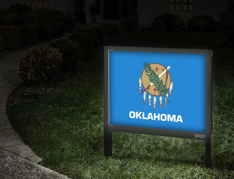 Oklahoma Flag Yardsy Sign Walkway