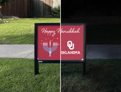 Oklahoma Happy Hanukkah Yardsy Sign yard sign