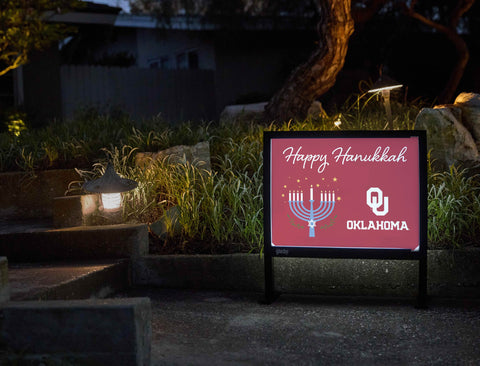 Oklahoma Happy Hanukkah Yardsy Sign yard sign