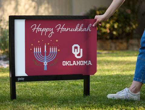 Oklahoma Happy Hanukkah Yardsy Sign yard sign