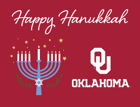 Oklahoma Happy Hanukkah Yardsy Sign yard sign