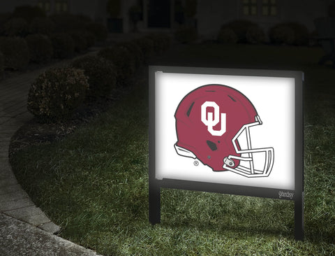 Oklahoma Helmet Mark White Yardsy Sign