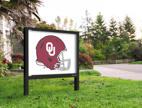 Oklahoma Helmet Mark White Yardsy Sign