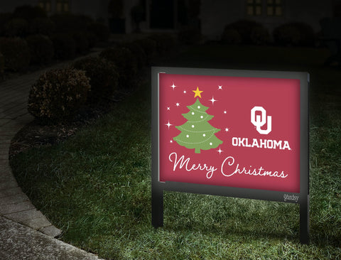 Oklahoma Merry Christmas Yardsy Sign Walkway