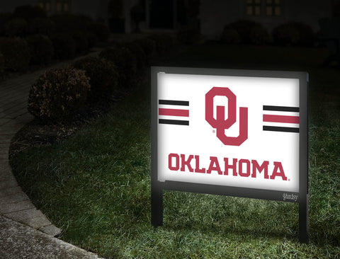 Oklahoma Ou White Yardsy Sign Walkway