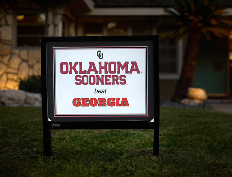 Oklahoma V Georgia Yardsy Sign yard sign